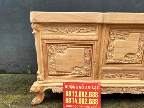 Kệ tivi Hoàng Gia Louis 2m4 nguyên khối gỗ Gõ Đỏ Nam Phi (anh Quân, Khánh Hòa) 21 kệ tivi hoàng gia nguyên khối