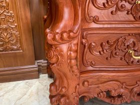 Kệ tivi Hoàng Gia nguyên khối gỗ Hương đá tuyển chọn (anh Phúc, Quảng Nam) 16 chân kệ tivi hoàng gia gỗ hương đá