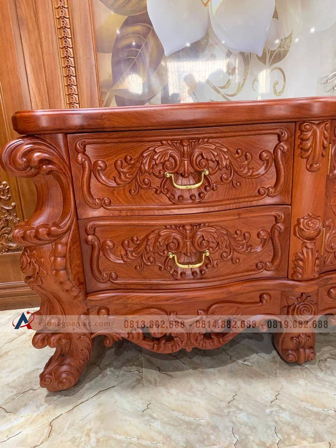Kệ tivi Hoàng Gia nguyên khối gỗ Hương đá tuyển chọn (anh Phúc, Quảng Nam) 8 Kệ tivi Hoàng Gia nguyên khối gỗ Hương đá tuyển chọn (anh Phúc, Quảng Nam) - Ảnh 8