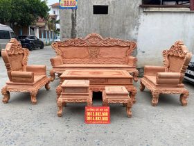 Louis Hoàng Gia Đục 2 mặt hàng Siêu Dày gỗ Hương Đá