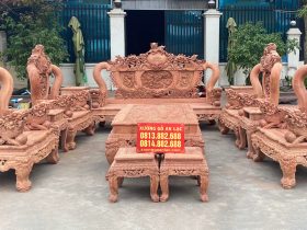 Quốc Nghê Bảo Đỉnh Cột 16 Gỗ Hương Đá Nam Phi