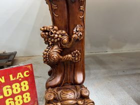 Sập thờ Tứ Linh chân 25 gỗ gõ đỏ giao Bắc Giang 42 Sap tho tu linh go go do sieu pham 9