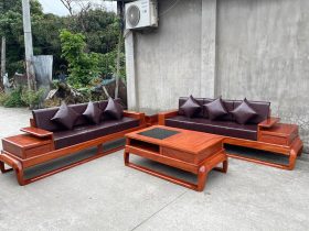 Sofa gỗ hương đá  đùi gà