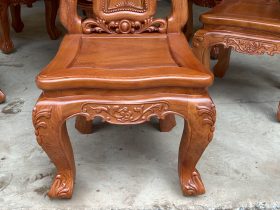 Bộ bàn ăn tròn xoay 6 ghế louis gỗ hương đá (Chị Hạ, Hà Nội) 28 ghế louis hoàng gia