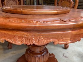 Bộ bàn ăn tròn xoay 6 ghế louis gỗ hương đá (Chị Hạ, Hà Nội) 20 bàn ăn tròn gỗ hương đá