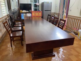 bàn ăn 8 ghế gỗ gõ đỏ