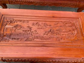 bàn ghế minh quốc đào gỗ hương đá