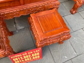 Đôn ngồi mặt liền tấm chọn vân, đẹp mà tiện dụng cho bộ minh quốc đào