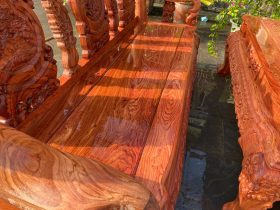 Bộ bàn ghế Minh đào quốc chim tay 12