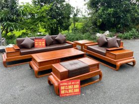 bộ sofa đùi gà gỗ hương đá