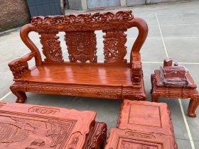 Combo nội thất phòng khách phòng ăn gỗ hương đá cao cấp (Anh Diễn, Ninh Bình) 9 đoản dài bộ minh quốc voi gõ hương đá