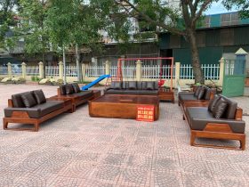 sofa gỗ gõ đỏ