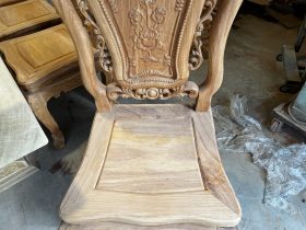 Nguyên mộc bộ bàn ăn 10 ghế bàn 300x100x15cm (Anh Bắc, Hải Dương) 31 ghế ăn mẫu hồng hạt gỗ gõ đỏ