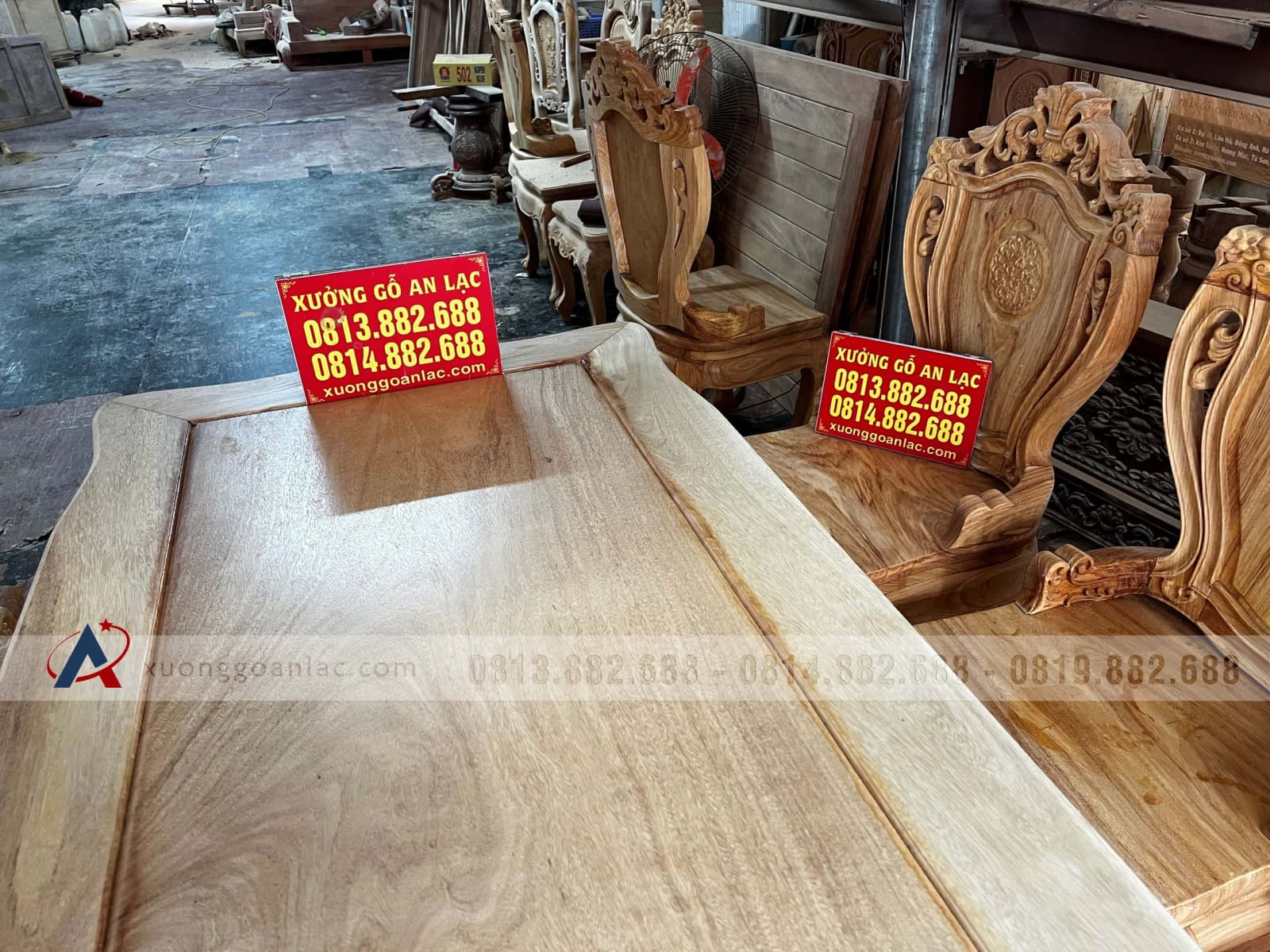 Bàn ăn hoàng gia và 6 ghế louis hoa lá tây có tay đẳng cấp (Anh Trung, Hải Phòng) 6 mẫu bàn ghế ăn gỗ gõ đỏ