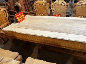 Bàn ăn gỗ gõ đỏ chữ nhật diềm sen dẹo 10 ghế louis hoa lá tây (Chị Hảo - TP. Hồ Chí Minh) 24 Ban an go go do chu nhat diem sen deo 10 ghe louis hoa la tay 7