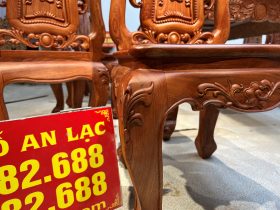 Bộ bàn ăn hoàng gia 10 ghế hồng hạt gỗ hương đá (Bác Lân, Hà Giang) 46 Ban an hoang gia va 8 ghe hong hat go Huong Da 11