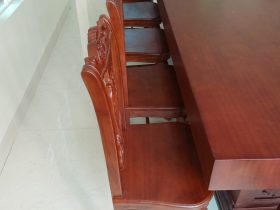 Bộ bàn ăn nguyên khối 12 ghế cây đàn gỗ gõ đỏ (Chú Danh, Hưng Yên) 19 Ban an nguyen khoi 12 ghe dan 07