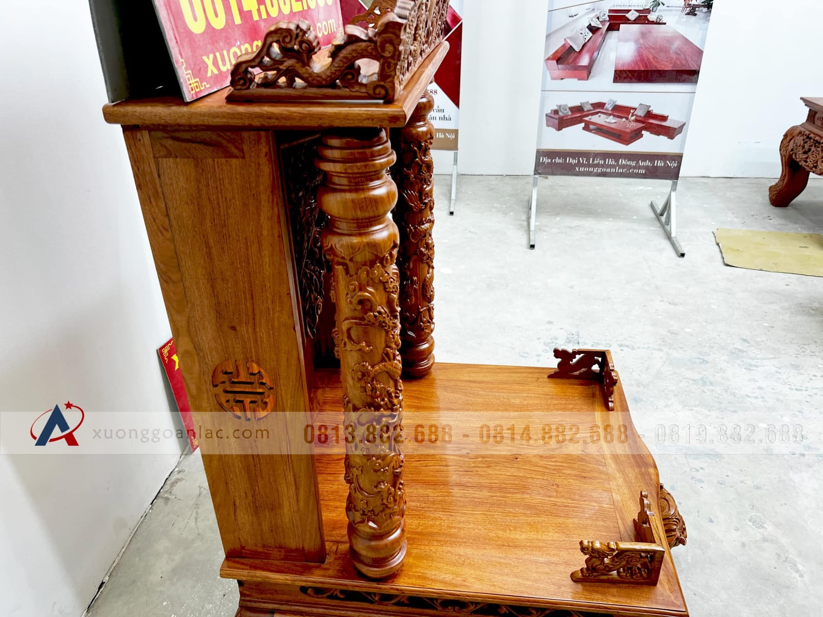 Ban thờ thần tài ông địa gỗ hương đá cao cấp 13 ban thờ thần tài ông địa gỗ hương đá tự nhiên cao cấp