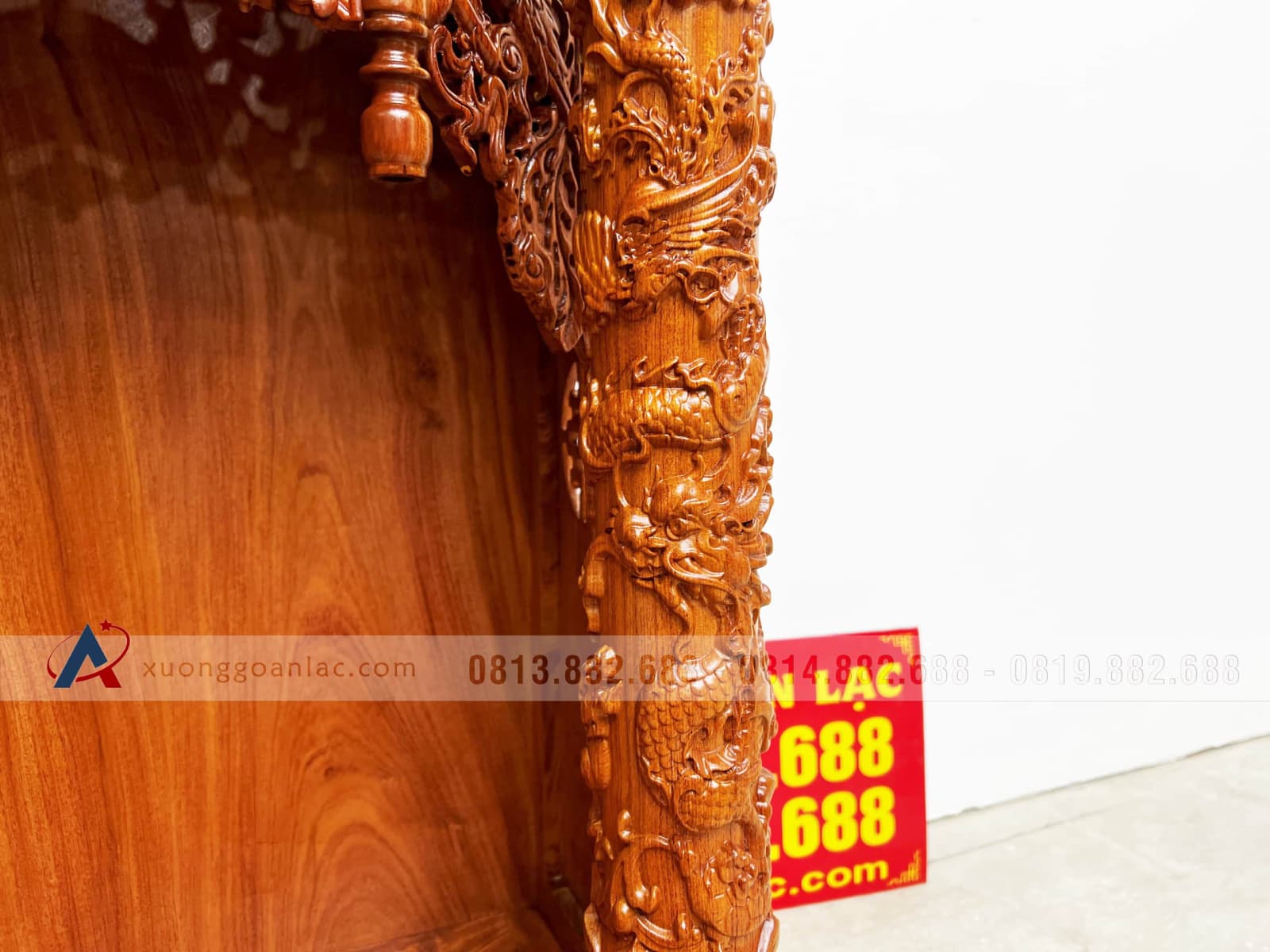 Ban thờ thần tài ông địa gỗ hương đá cao cấp 6 Ban thờ thần tài ông địa gỗ hương đá cao cấp - Ảnh 6