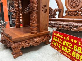 Ban thờ ông địa thần tài gỗ hương đá 21 bàn thờ thần tài cao cấp gỗ hương đá nam phi