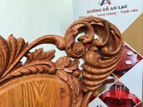 Bộ Hoàng gia nguyên khối V10 6 món cực khủng gỗ Hương Đá (bác Lâm, Hà Nội) 41 ghế hương đá mẫu đục hoa lá tây đẳng cấp