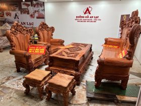 Bộ Hoàng gia nguyên khối V10 6 món cực khủng gỗ Hương Đá (bác Lâm, Hà Nội) 32 Bo Hoang gia nguyen khoi 6 mon go Huong Da sieu vip 2