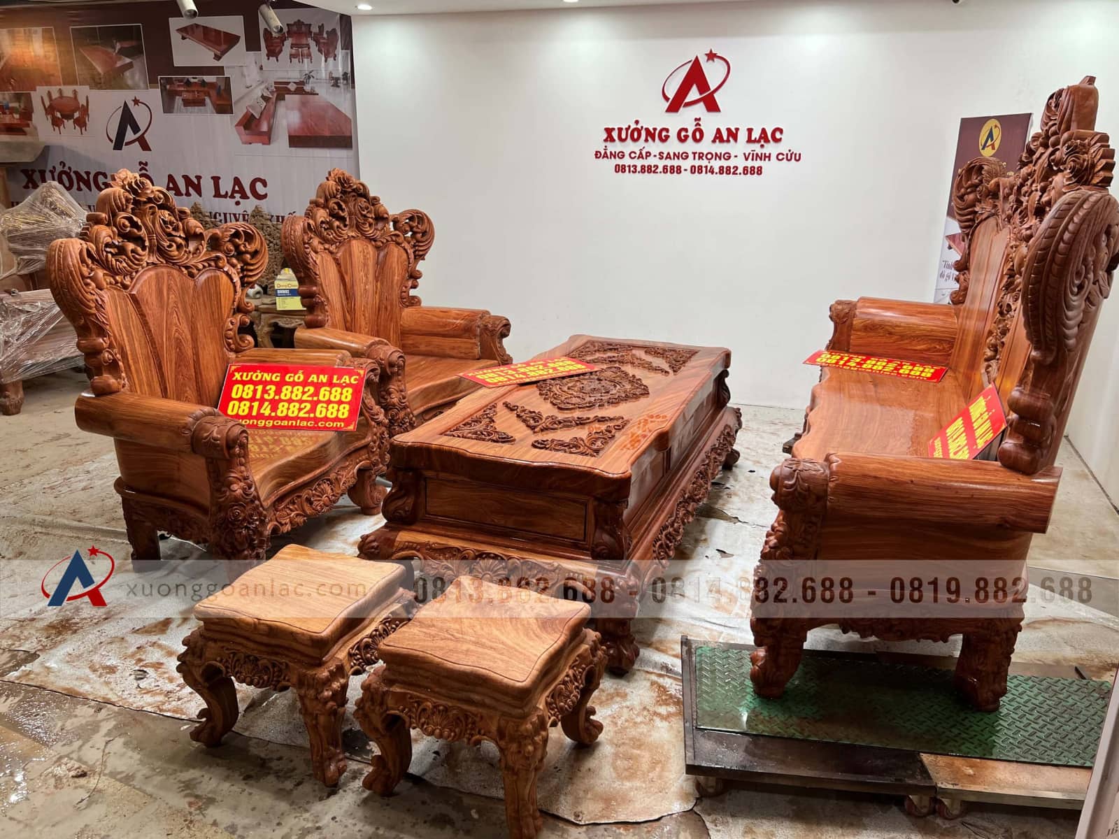 Bộ Hoàng gia nguyên khối V10 6 món cực khủng gỗ Hương Đá (bác Lâm, Hà Nội) 3 Bộ Hoàng gia nguyên khối V10 6 món cực khủng gỗ Hương Đá (bác Lâm, Hà Nội) - Ảnh 3