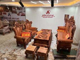 Bộ Hoàng gia nguyên khối V10 6 món cực khủng gỗ Hương Đá (bác Lâm, Hà Nội) 59 bộ bàn ghế hoàng gia 6 món khủng đẳng cấp nhất 2022