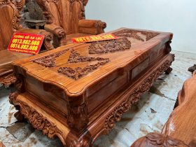 Bộ Hoàng gia nguyên khối V10 6 món cực khủng gỗ Hương Đá (bác Lâm, Hà Nội) 54 bàn hoàng gia gỗ nguyên khối gỗ gõ đỏ cao cấp
