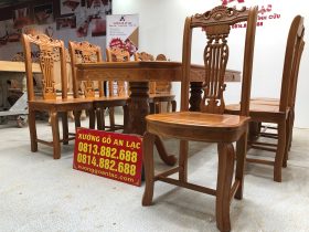 Bộ bàn ăn gõ đỏ 8 ghế cây đàn (Chị Thủy, Hà Nội) 36 Bo ban an go do 8 ghe cay dan chi Thanh Tu o Ha Nam 17