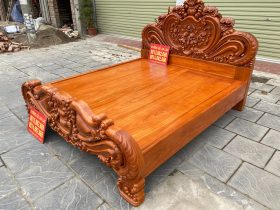 Giường Hoa Hồng nguyên khối gỗ gõ đỏ giao Hải Phòng 8 giường ngủ louis hoa hồng gỗ gõ đỏ