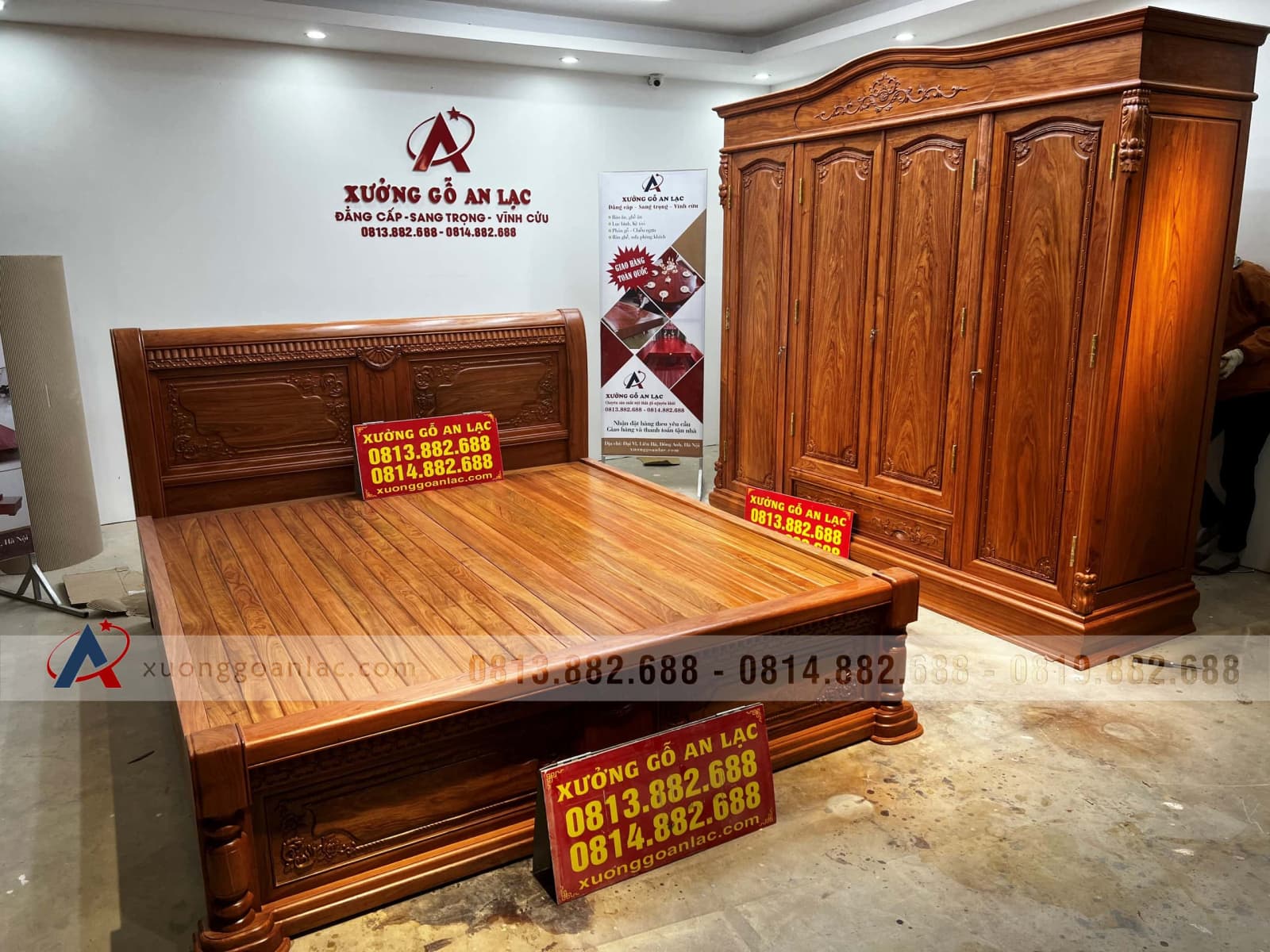 Hoàn Thiện Giường ngủ 1m8x2m gỗ hương đá giao ở Rạch Giá (Kiên Giang) 11 Hoàn Thiện Giường ngủ 1m8x2m gỗ hương đá giao ở Rạch Giá (Kiên Giang) - Ảnh 11