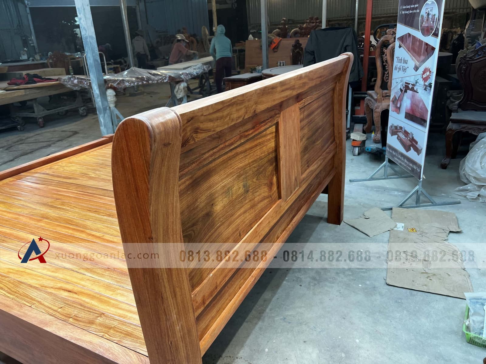 Hoàn Thiện Giường ngủ 1m8x2m gỗ hương đá giao ở Rạch Giá (Kiên Giang) 19 Hoàn Thiện Giường ngủ 1m8x2m gỗ hương đá giao ở Rạch Giá (Kiên Giang) - Ảnh 19