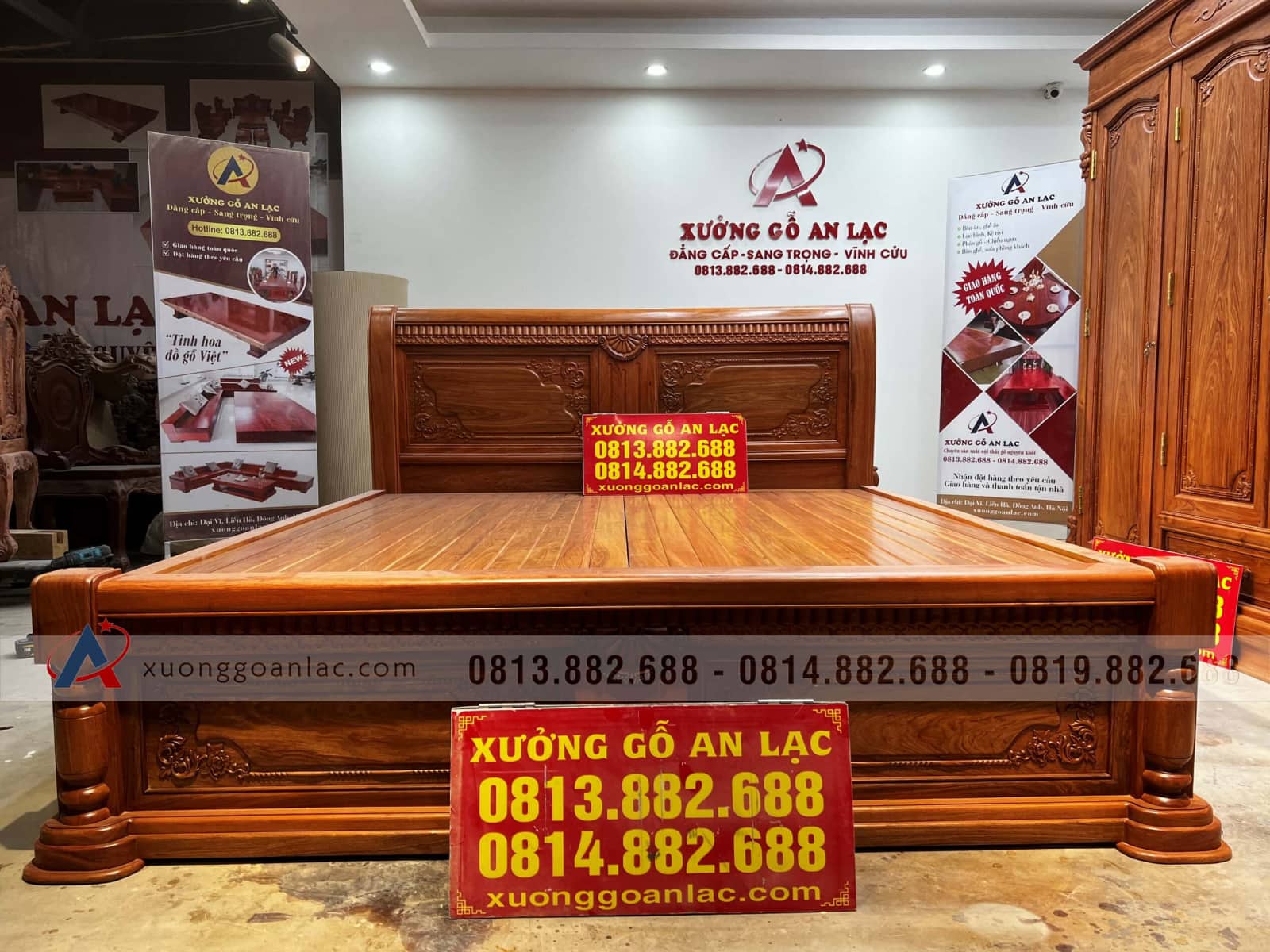 Hoàn Thiện Giường ngủ 1m8x2m gỗ hương đá giao ở Rạch Giá (Kiên Giang) 10 Hoàn Thiện Giường ngủ 1m8x2m gỗ hương đá giao ở Rạch Giá (Kiên Giang) - Ảnh 10