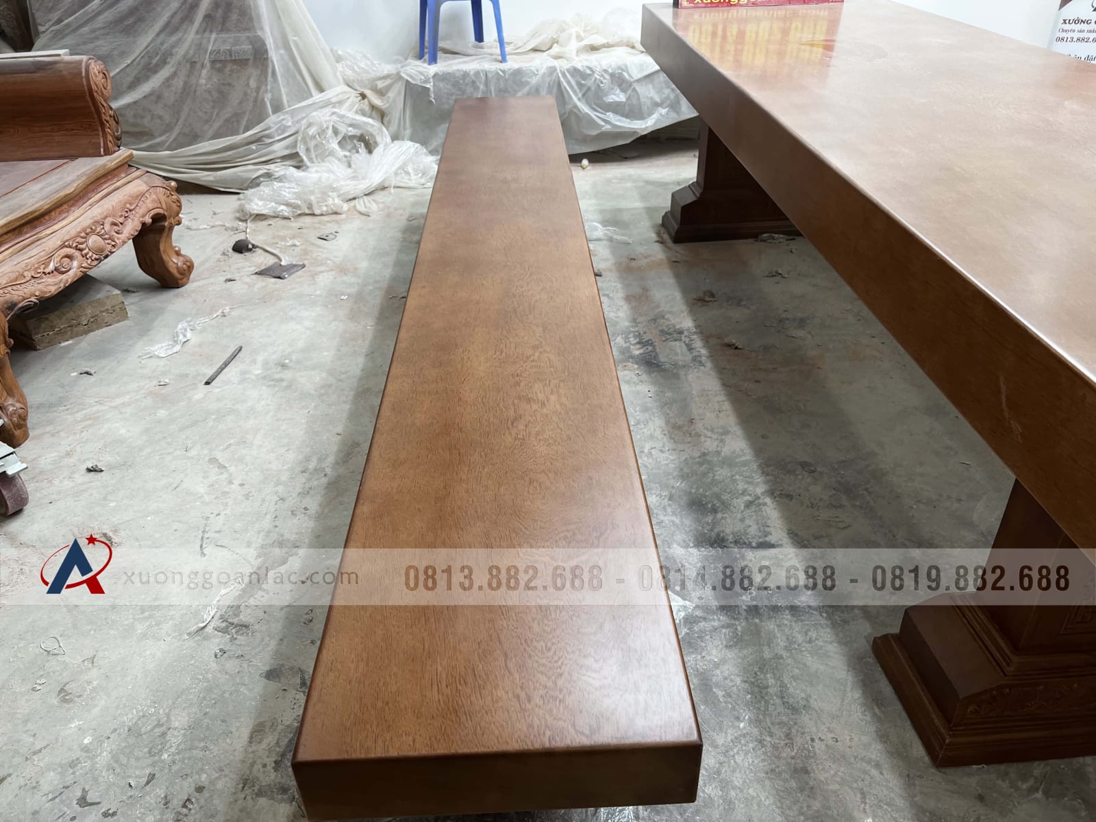 Bộ bàn ghế K3 gỗ gõ đỏ 3m siêu vip (chị Linh, Đồng Nai) 4 ghế ăn gỗ nguyên khối