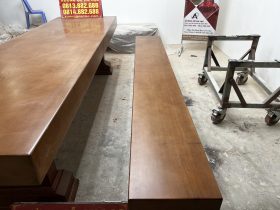 Bộ bàn ghế K3 gỗ gõ đỏ 3m siêu vip (chị Linh, Đồng Nai) 17 ghế băng gỗ gõ đỏ