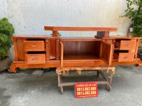 Kệ tivi kiểu vát trơn 2m4 gỗ Hương Đá (anh Minh, Hà Nội) 12 kệ tivi vát trơn gỗ hương đá