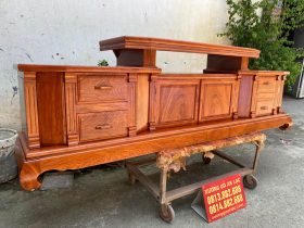 Kệ tivi kiểu vát trơn 2m4 gỗ Hương Đá (anh Minh, Hà Nội) 14 kệ tivi gỗ hương đá