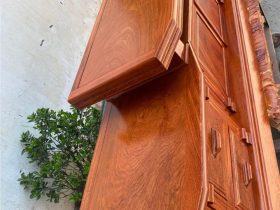 Kệ tivi kiểu vát trơn 2m4 gỗ Hương Đá (anh Minh, Hà Nội) 18 kệ tivi vát trơn gỗ hương đá