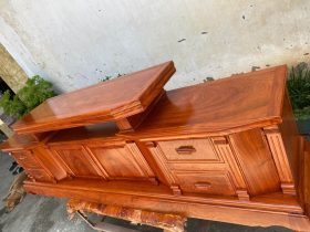 Kệ tivi kiểu vát trơn 2m4 gỗ Hương Đá (anh Minh, Hà Nội) 16 kệ tivi gỗ hương đá cao cấp