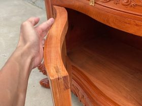 Kệ tivi Louis Hoàng Gia 2m62 nguyên khối gỗ Hương Đá (anh Lương, Nam Định) 12 kệ tivi louis gỗ hương đá