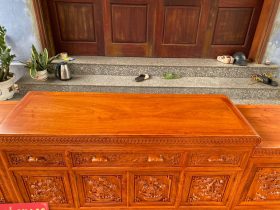 Kệ tivi mõ lồi siêu vip 2m37 gỗ Hương Đá (anh Duy, Vĩnh Phúc) 19 kệ tivi gỗ hương đá cao cấp