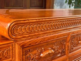 Kệ tivi mõ lồi siêu vip 2m37 gỗ Hương Đá (anh Duy, Vĩnh Phúc) 20 kệ tivi mõ lồi gỗ hương đá