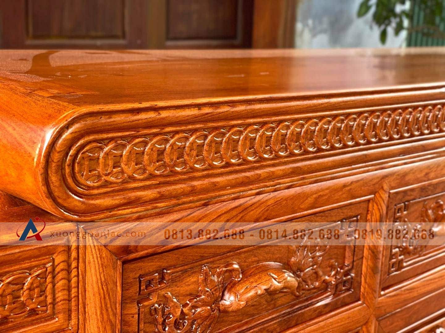 Kệ tivi mõ lồi siêu vip 2m37 gỗ Hương Đá (anh Duy, Vĩnh Phúc) 39 kệ tivi mõ lồi gỗ hương đá