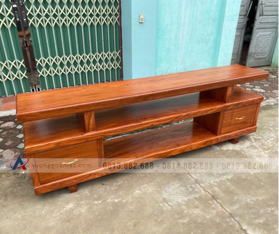 Kệ sofa nguyên khối 3 tấm 2 ngăn kéo gỗ hương đá (anh Hội, Hà Nội) 3 Kệ sofa nguyên khối 3 tấm 2 ngăn kéo gỗ hương đá (anh Hội, Hà Nội) - Ảnh 3