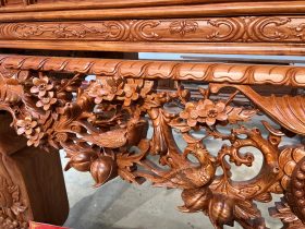 Sập thờ Mai Điểu chân 24 - 217x107x127cm (Bác Tư - Sài Gòn) 28 sập thờ mai điểu gỗ gõ đỏ cao cấp