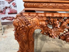 Sập thờ Mai Điểu chân 24 - 217x107x127cm (Bác Tư - Sài Gòn) 41 sập thờ mai điểu đẳng cấp gỗ gõ đỏ tự nhiên cao cấp