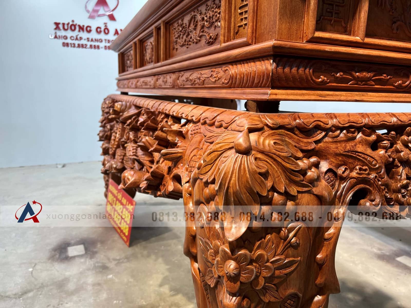 Sập thờ Mai Điểu chân 24 - 217x107x127cm (Bác Tư - Sài Gòn) 17 Sập thờ Mai Điểu chân 24 - 217x107x127cm (Bác Tư - Sài Gòn) - Ảnh 17