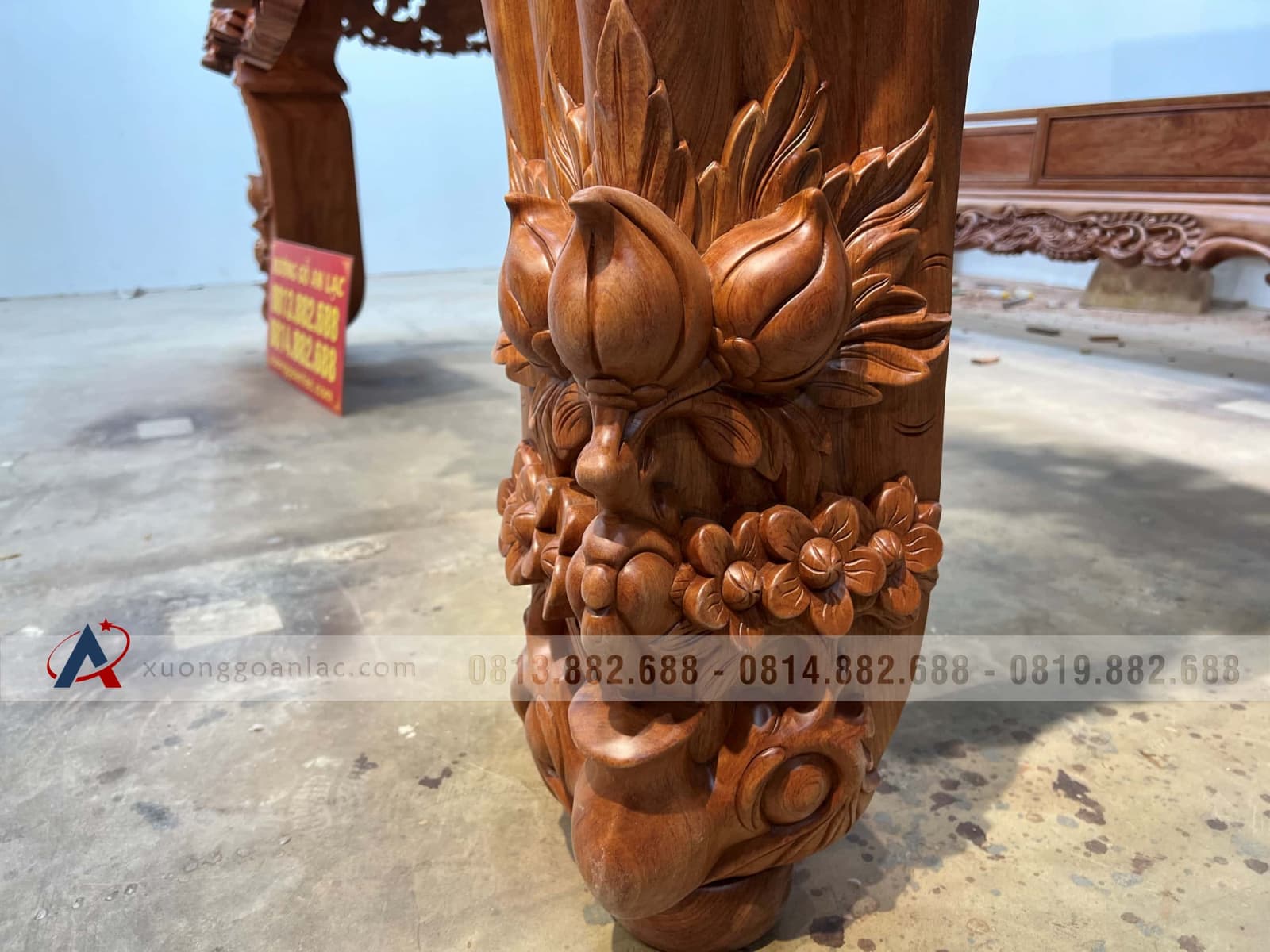 Sập thờ Mai Điểu chân 24 - 217x107x127cm (Bác Tư - Sài Gòn) 21 Sập thờ Mai Điểu chân 24 - 217x107x127cm (Bác Tư - Sài Gòn) - Ảnh 21