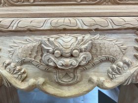 Nguyên mộc sập thờ Tứ Linh chân 25 gỗ Gõ Đỏ 217x107x127cm giao Hải Dương 35 Sap tho tu linh go Go Do 217x17x127cm 17